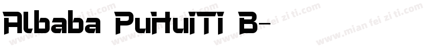 Albaba PuHuiTi B字体转换